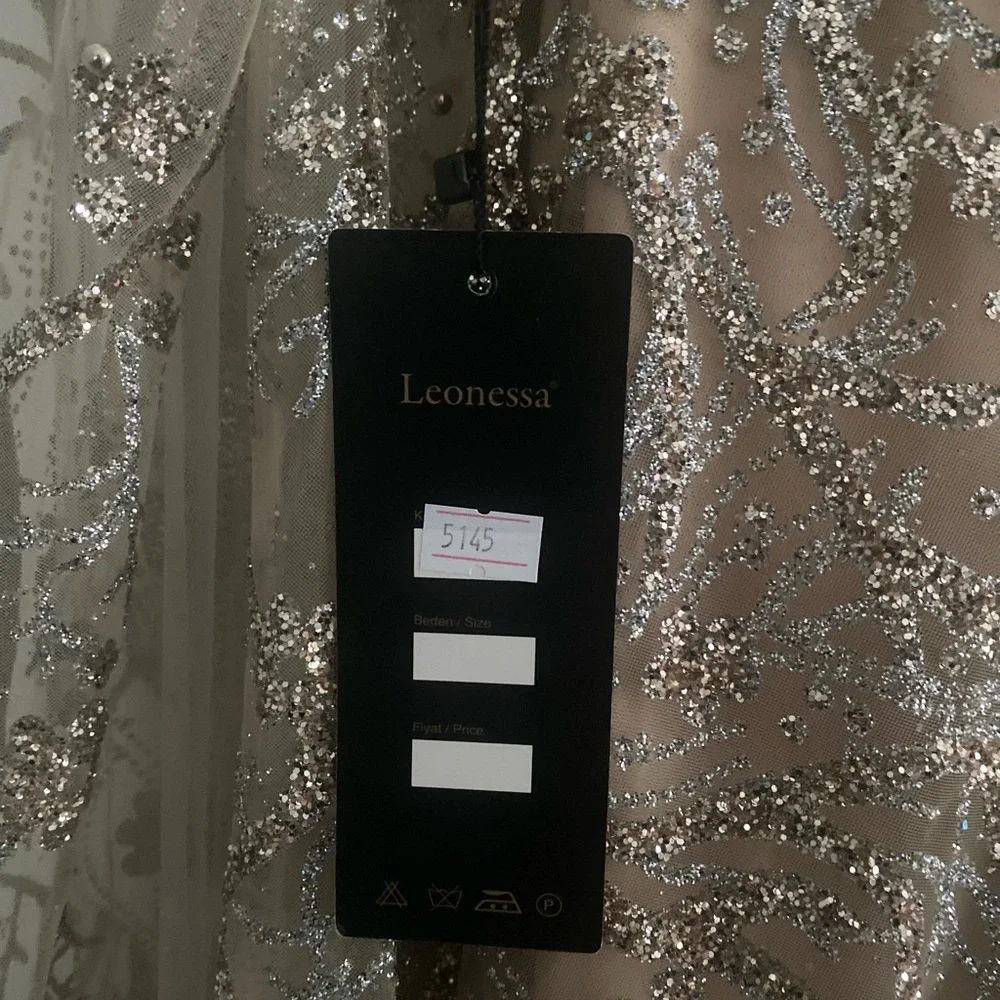 Elegant Silver Embellished Gown - Picture 6 of 8